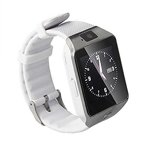 TKSTAR Smart Watch with Camer Antilost Wrist Watch for Kids Bluetooth Unisex Teen Watch Bluetooth Touch Screen Phone for iPhone Apple IOS Samsung Android with Pedometer - White