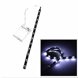 LED Strip Light, GLIME 12 Inch 4.5V Battery Operated Flexible Light Strip SMD3528 IP65 Waterproof Rope Lights TV Background Laptop Car Home Cabinet Camping Fishing Decoration Craft Lights