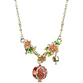 Persephone Pomegranate Fruit Necklace With Pendant, Party Accessories