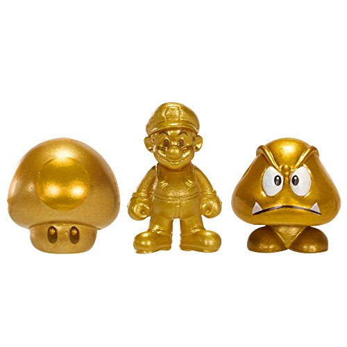 Nintendo mario bros u micro figure (3-pack : gold mario…