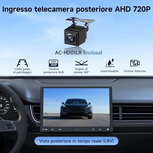 ATOTOEXCEL A5L 10.1 Inch 2 DIN & 1 DIN Adaptive Android Car Radio, Floating Screen Car, CarPlay & Android Auto Wireless, 24 Bands, GPS Tracking, Rear View Camera, HD LRV, 2G+32G, DSP/FM/RDS