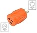 AC WORKS L6-30P 30-Amp 250-Volt Locking Plug to NEMA 6-20R 15/20-Amp 250-Volt Female Connector Adapter (Compact)