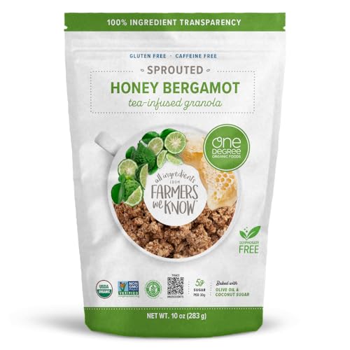 One Degree Organics Sprouted Honey Bergamot Tea-Infused Granola, 10oz