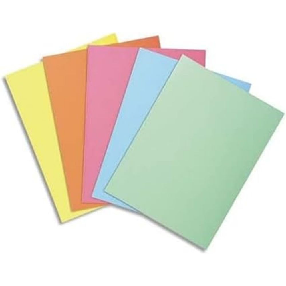 Exacompta - Ref 850000E - Super Square Cut Folders - 22 x 31cm in Size, Suitable for Storing & Holding A4 Documents, 60gsm Material - Assorted Colours (Pack of 250)