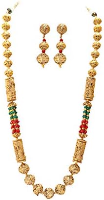 Swarajshop Copper Gold-Plating Necklace Set for Women's