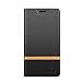 RIFFUE Xiaomi Mi 5X Case, Xiaomi Mi A1 Case, Premium Slim Thin PU Leather Flip Case Protective Foldable Stand Feature Cover With Retro Denim Pattern for Xiaomi Mi 5X / A1 2017 - Black