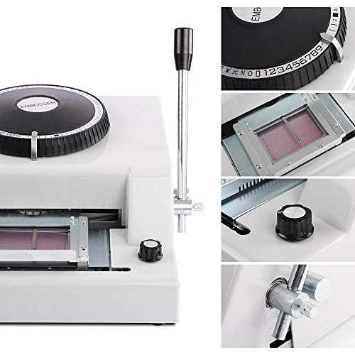Embossing Machine 72 Characters Card Embosser Printer Gift Card Credit ID PVC Card Embosser Stamping Machine Manual Embosser Machine - Thumbnail 2
