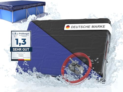 Planenfux® Poolabdeckung rechteckig 630x360 cm | aus 200g/m² PE Material
