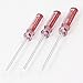 3 Pcs Red Clear Handle 2.0mm Magnetic Tip 75mm Shaft Triangle Screwdrivers