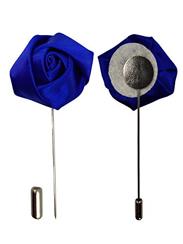 Sanrich Rose Boutonniere Men's Lapel Pins Satin Flower 12 Pack Groom Wedding Boutonniere Suit Brooch Outfit Accessories (assorted colors)