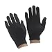 White and Black Cotton Parade Gloves Sold by Pair (Large, Black)