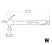 TopBuilt 16 Ounce Curve Claw Hammer with Fiberglass Handle 25025