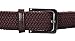 Anmengte Men Fabric Woven Reversible Elastic Stretch Braided Multicolor Buckle Leather Belt (One Size, Coffee)