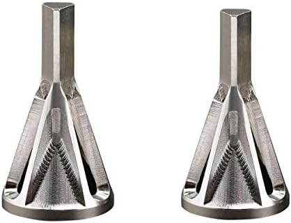 FireAngels 2PCS Heliburr Deburring External Chamfer Tool Stainless Steel Remove Burr Tools for Drill Bit