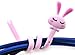 iCosow Lovely Cute Cable Tie 3-pc[ Frog,pink Rabbit,bears] Cord Organizer Earphone Wrap Winder/Fixer Holder/cord Manager/cable Winder,fit for iphone 4 4s 5 5s 6 6plus