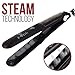 Pretti Citi – Steam Flat Iron Hair Straightener Professional Salon Ceramic Tourmaline Flat Iron, DUAL VOLTAGE 110-220V Hair Straightener, 2 in 1 Straightening and Curling, LED Display with Adjustablethumb 2