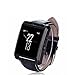 Luxsure Bluetooth 4.0 Smart Watch Waterproof Wrist Watch Phone with Camera Touch Screen and PU Leather Strap Band Smartwatch for IOS iPhone 6 6 plus Samsung Android Smartphones(Black)