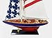 DECOMIL - Unique Handmade Wood Decoration American Flag Decorative Model Ship