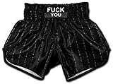 Original Fuck You Pinstripe Muay Thai Boxing Shorts