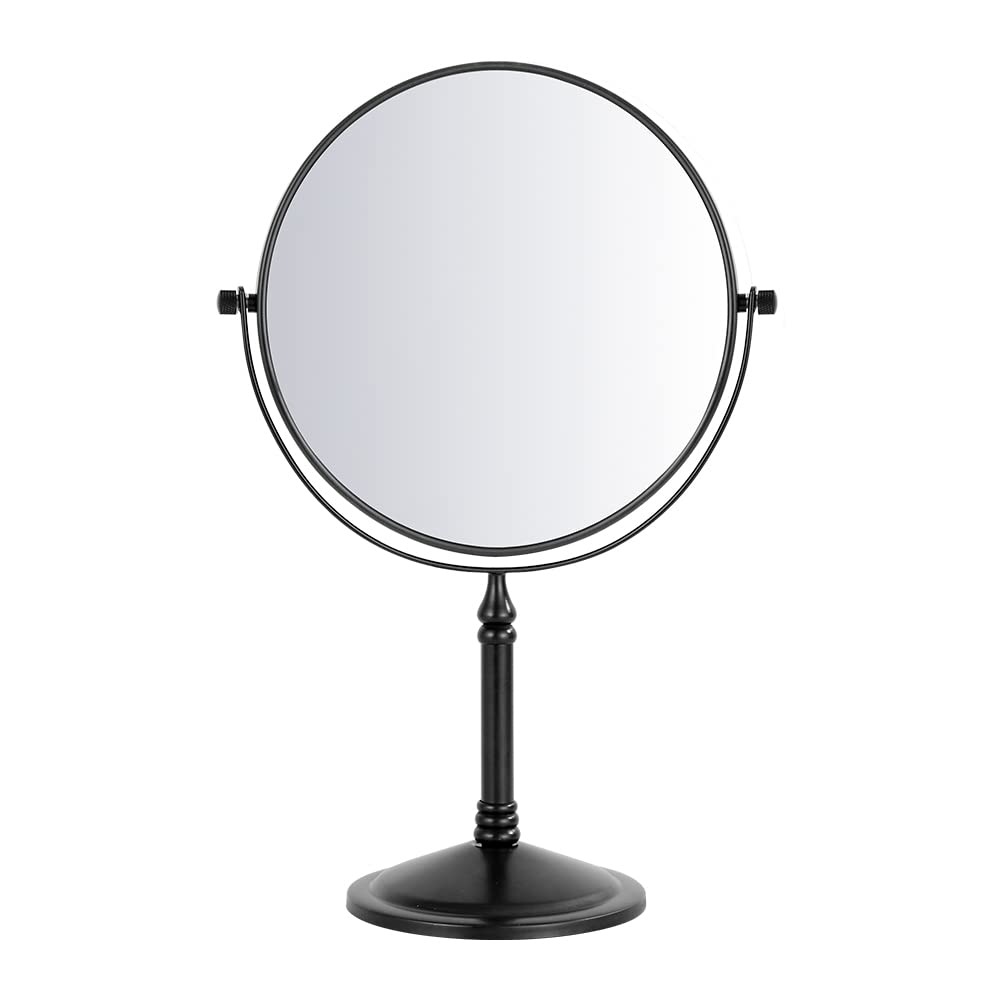 Photo 1 of DOWRY Makeup Mirror 10x Magnification Vanity Mirror Tabletop Two-Sided Swivel Matte Black(10X)