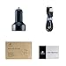 POWERocker BlitzKnob 33W QC2.0 & 3A 2-Port USB Car Charger Quick Charge with 3.3FT Micro USB Cable for iPhone iPad, Galaxy S7/S6/Edge, Note 4/5, Nexus 6, LG, HTC Black
