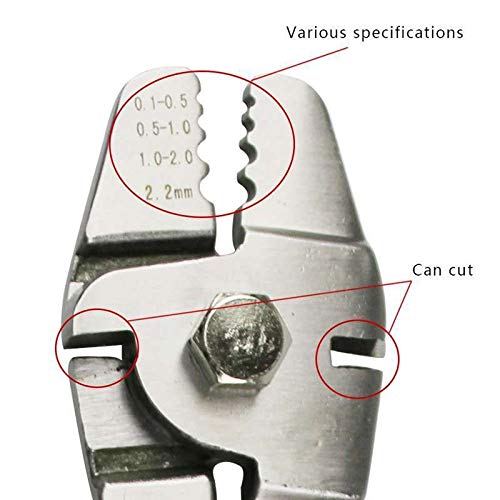 GYW-YW Crimpwerkzeug Die neueste Angelzange Edelstahl-Drahtseil Presswerkzeug und Crimpring Kragen 150PCS Kit Crimper… – Bild 7