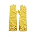 Greenmoe Girls Long Satin Finger Bowknot Formal Pageant, Yellow, Size One Size