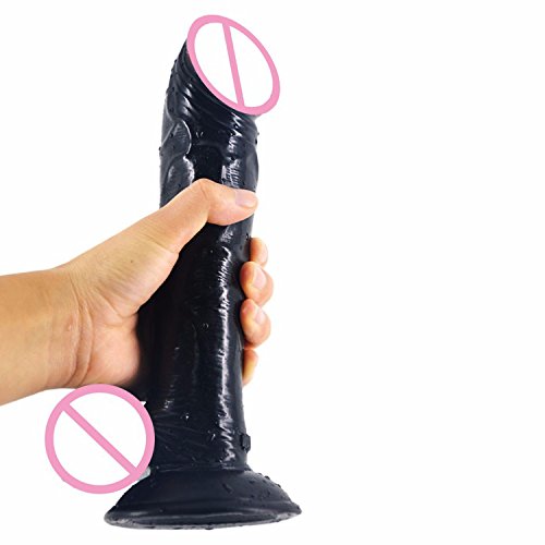 23.5Cm Long R-Ealistic P-Enis Strong Sucker Real Glans P-Enis Adult Women Lesbian Anal Vagina Sex Toys for Women,Black