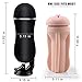 Male Masturbator with Strong Suction Base for Hands Free Fun, PALOQUETH Man Masturbation Cup with Porn Star Moaning Feature 10 Vibration Modes for Life Like Experience