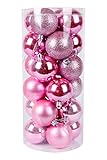 christmas tree decorations pink