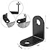LANIAKEA 50 PCS Black Corner Braces, 1.02 x 1.02 x 0.63 inch Small Metal L Corner Bracket Joint Fastener, 90 Degree Angle Bracket for Wood, Shelves, Furniture, Cabinet and More