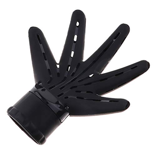 Hair Dryer Hood, Portable Multifunction Universal Hand Shape Diffuser,Hair Diffuser Hair Hairdressing Salon Curly Hair Style Tools Accessory Hairstyle (Black) - Thumbnail 4