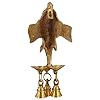 Handmade-Brass-Lord-Ganesha-Wall-Hanging-Puja-Idol-with-3-Diyas-and-Bells