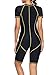ROSKIKI Womens Casual Athletic Rash Guard Short Sleeve One Piece Swimsuit Zip Front Surfing Bathing Suit Wetsuit Black X-Large