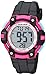 Armitron Sport Women's 45/7108PBK Magenta Accented Digital Chronograph Black Resin Strap Watch