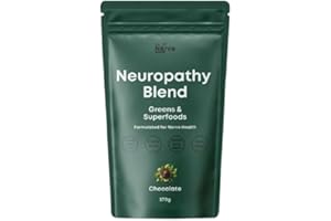THE NERVE BRAND Neuropathy Superfood Blend Greens Powder for Peripheral Neuropathy with 600mg of R Alpha Lipoic Acid - Chocolate Flavor