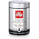 illy Coffee, Drip Ground, Forte, Extra Dark Roast, 100% Arabica Bean Bold Signature Italian Blend, Premium Gourmet Roast, Bre