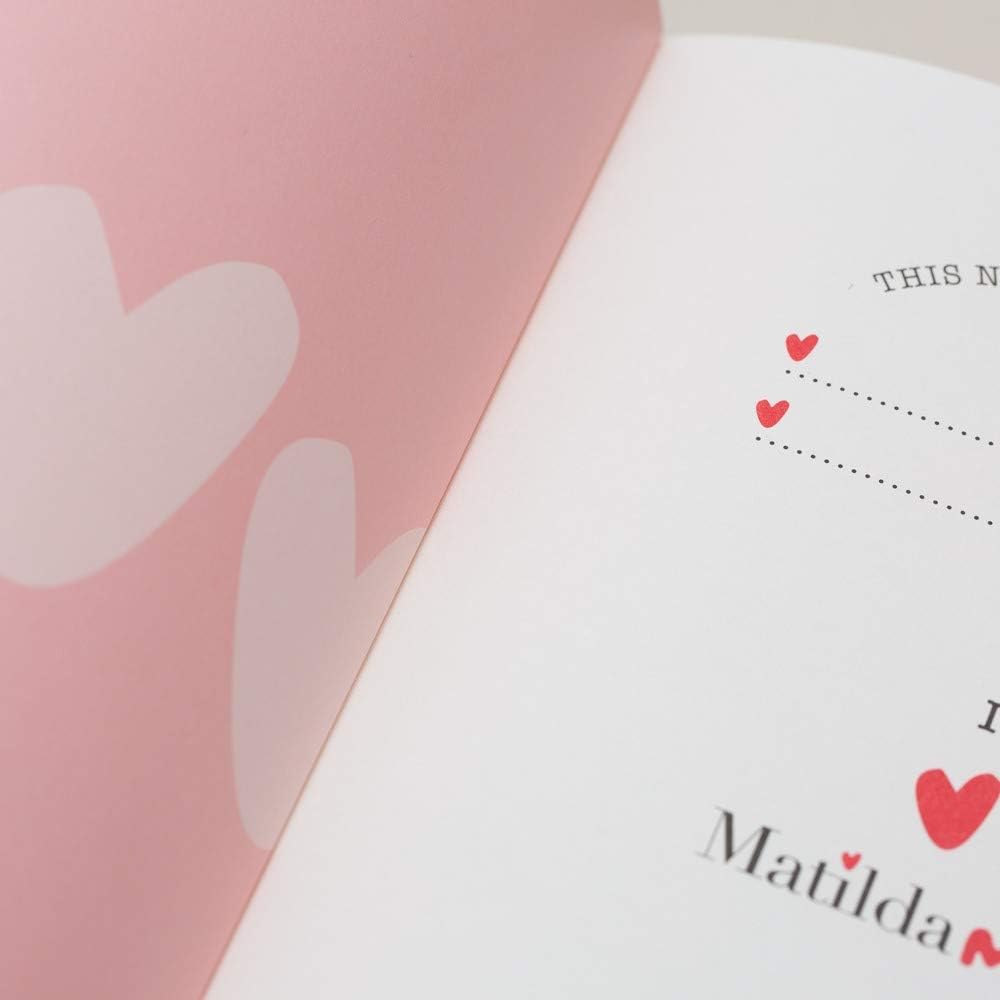 Matilda Moo Notebook - A5 Lined - Hearts - Blue & Rose Gold, Blue Hearts - Image 5