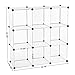 SONGMICS Storage Cube DIY Plastic Storage Cube Closet Organizer Modular Drawer Unit bookcase 9-cube White ULPC33W