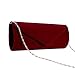 Jubileens Wedding Evening Party Velvet Clutch Bag Retro Envelope Cross Body Handbag (wine red)