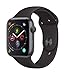 Apple Watch Series 4 (GPS, 44MM) - Space Gray Aluminum Case with Black Sport Band (Renewed)