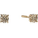 Amazon Essentials Certified 14k Gold Diamond with Screw Back and Post Stud Earrings (J-K Color, I1-I2 Clarity) (previously Amazon Collection)