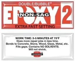 Epoxy, Fast Set, Non-Sag, 3.5g, Pk 10 by Hardman