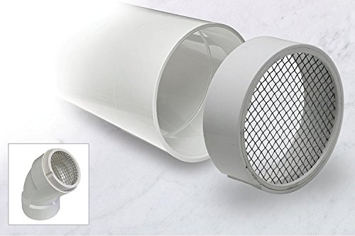 Raven R1508 PVC Termination Vent with 304 Stainless Steel Screen, 2