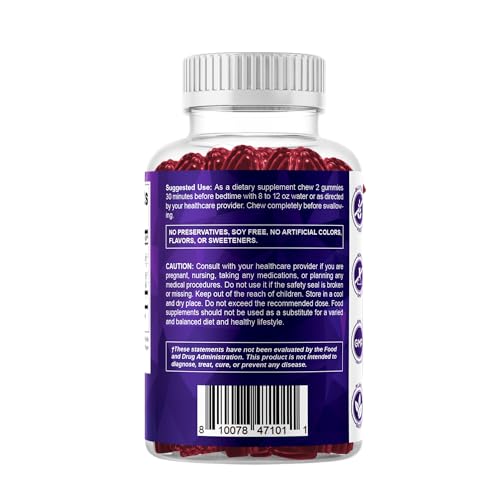 Vitamatic Melatonin 20 mg Gummies, Vegan, Strawberry, 60 Count | 20 mg Melatonin Per Serving, Promotes Relaxation & Sleep Support*, Plant-Based, Gluten Free, Non-GMO