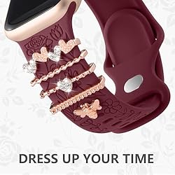 DaQin Flower Engraved Band Compatible with Apple