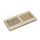 WELLAND 4 x 10 Inch Maple Wood Self Rimming Floor Register Vent Cover Grille Unfinished