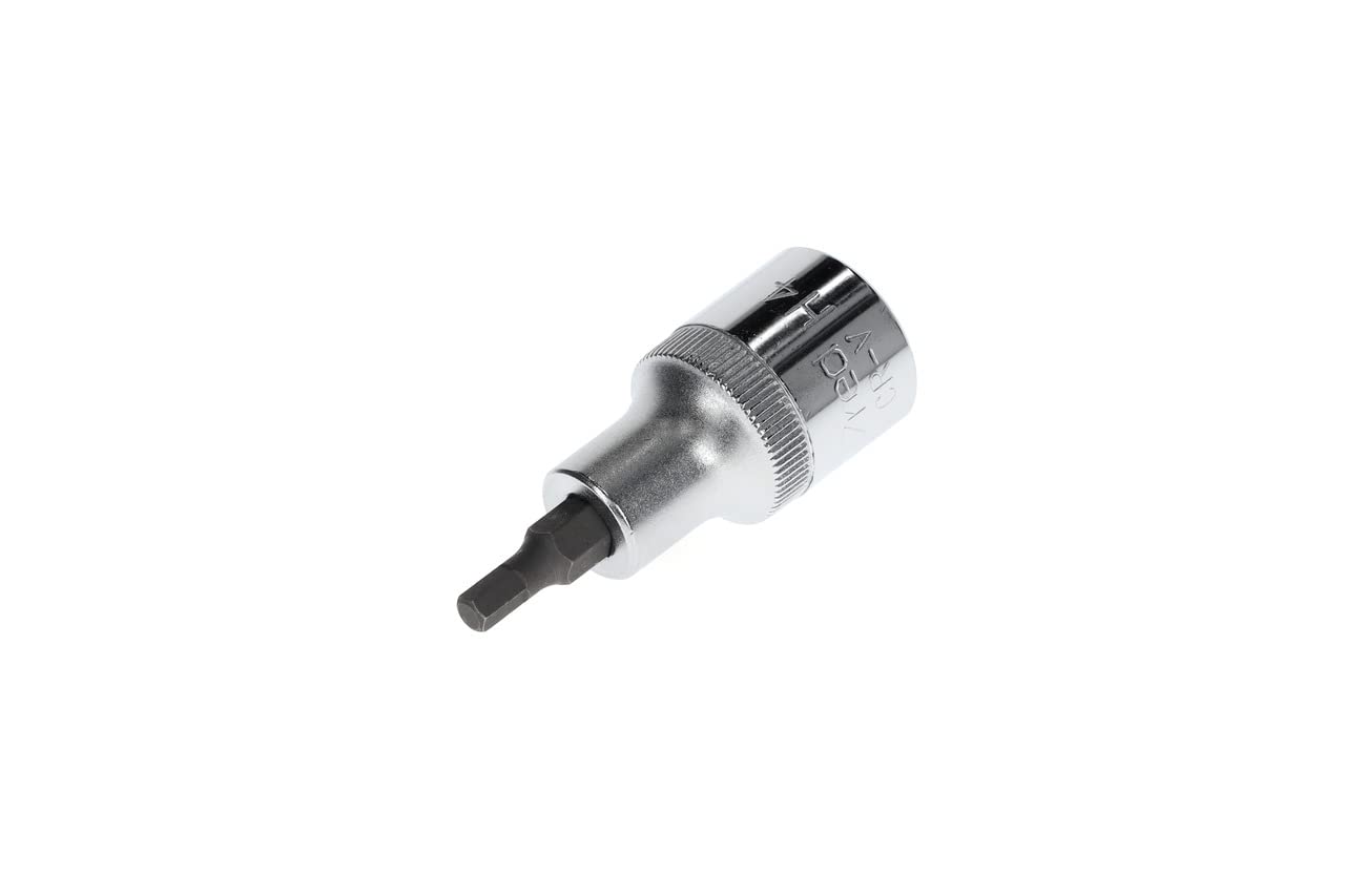 GEDORE red Screwdriver bit socket hex, 4 mm AF, 1/2" 12.5 mm, Screwdriver bit socket, Tool, R62550410, Steel