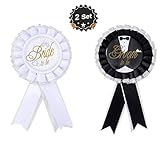 Bride To Be and Groom To Be Award Ribbon Badge Brooch,Set of 2