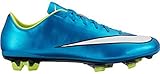 Nike Womens Mercurial Veloce 2 FG Soccer Cleat (Blue Lagoon, Volt)